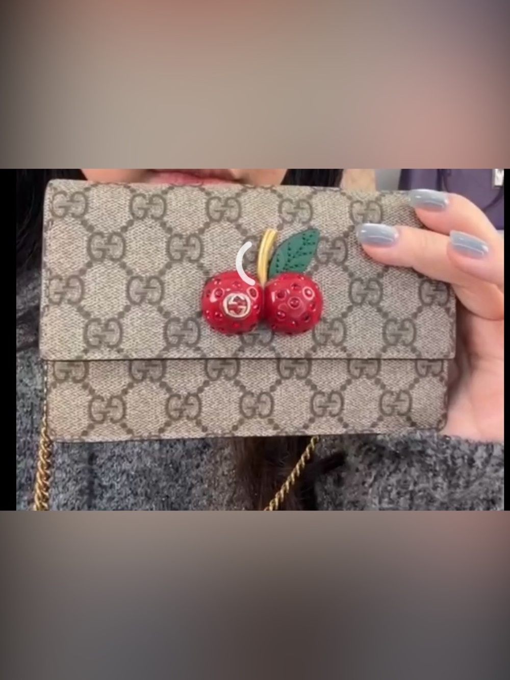 🍒 WOC Gucci Cherries 🍒
PVC Coated Canvas w/ COA
like NEW - Picture 9 of 14